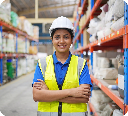 Frischbox Warehouse Operator smiling